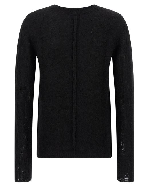 Thom Krom Black Crew-Neck Long-Sleeve Sweater for men