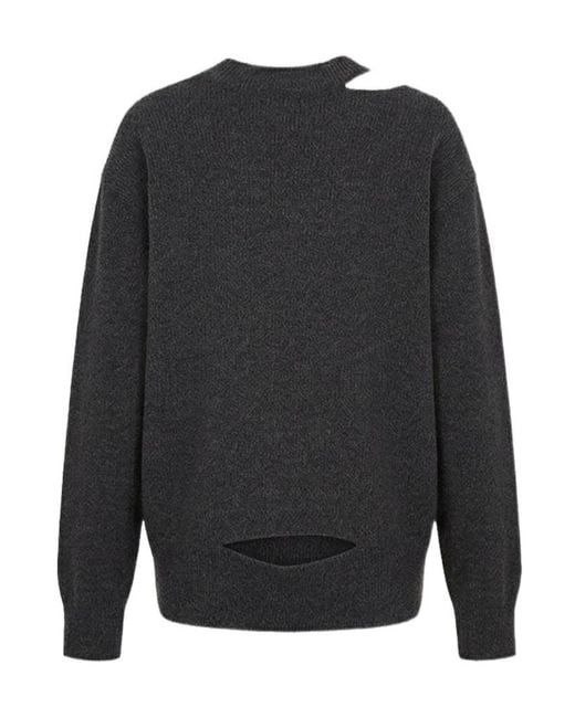 Simone Rocha Gray V-Neck Sweater