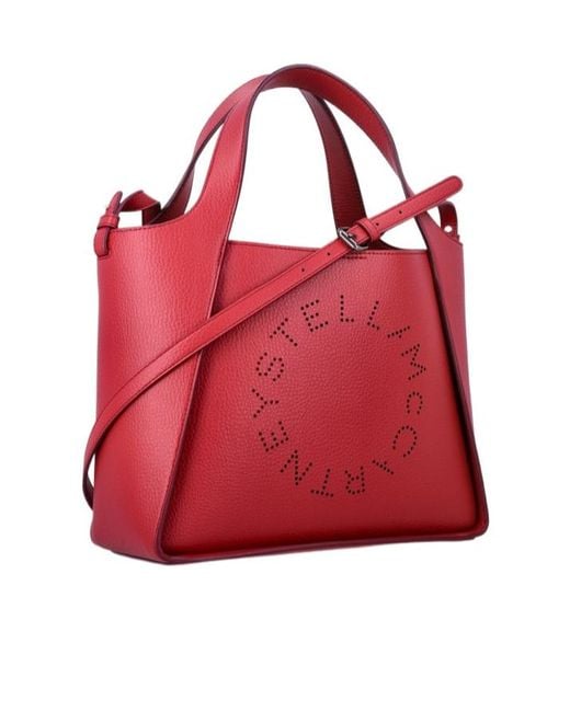 Stella McCartney Red Top-Handle Shoulder Bag