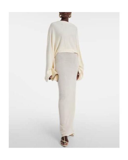 AYA MUSE White Open-Back Sheer Maxi Dress