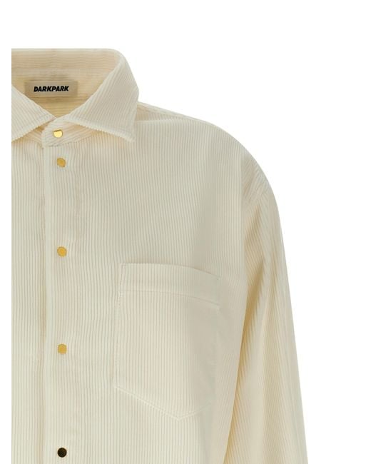 DARKPARK White Anne Corduroy Tailored Shirt