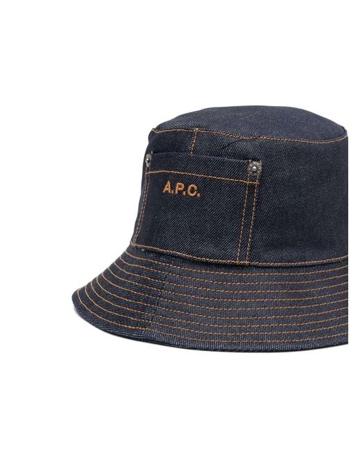 A.P.C. Blue Logo Hat for men