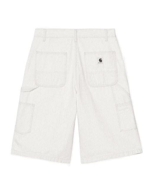 Carhartt White Mercer Stripe Single Knee Short