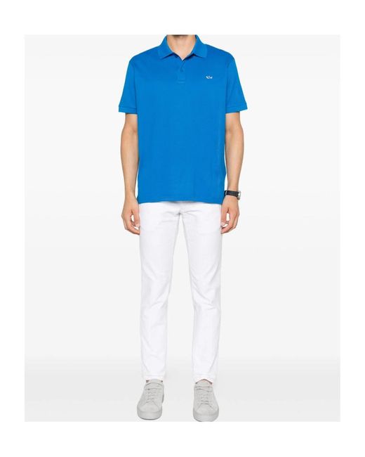 Paul & Shark Blue Classic Pique Polo Shirt for men