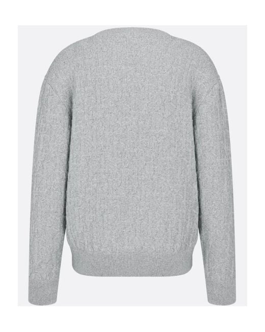 Dior Gray Oblique Sweater for men