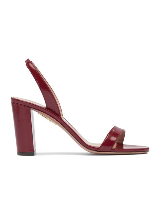 Aquazzura Pink Round Toe High Heel Sandals