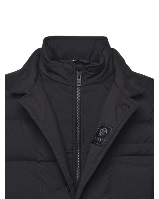 Fay Blue Quilted Zip-Closure Coat for men