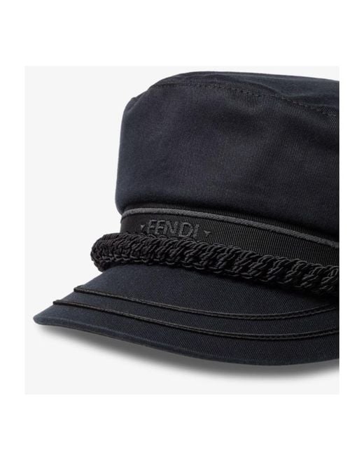 Fendi Blue Cotton Hat