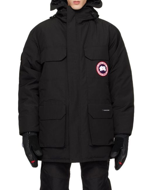 Canada Goose Black Expedition Hooded Jacket for men