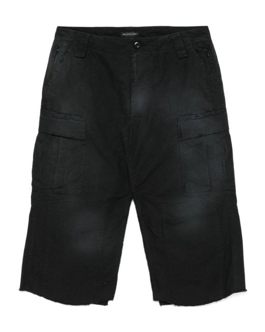 Balenciaga Black Belt Loop Shorts