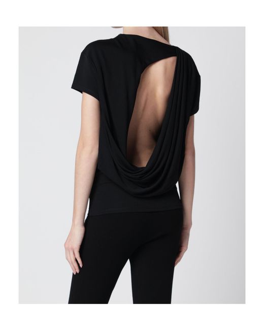 Jacquemus Black Draped Cut-Out Back T-Shirt