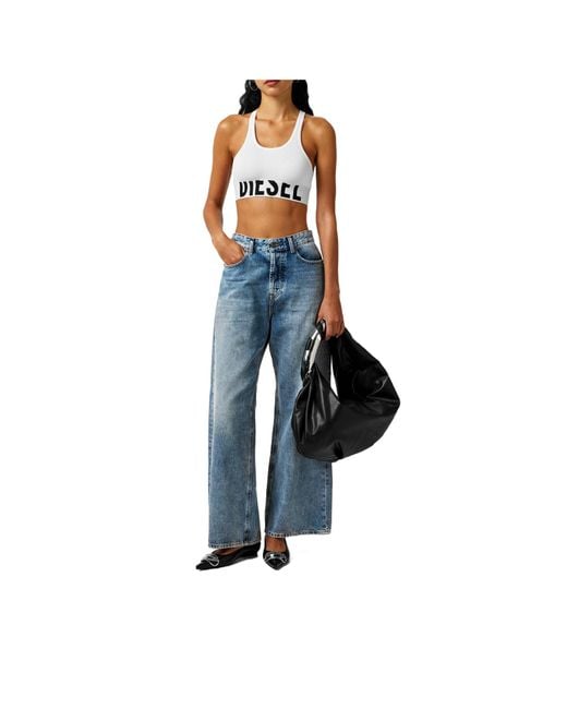 DIESEL White Slim-Strap Top