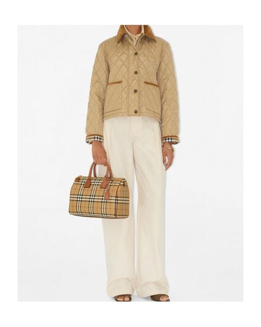 Burberry Natural Quilted Crop Jacket