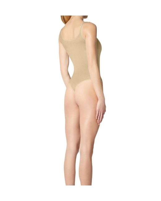 Wolford Natural Jamaika Scoop-Neck Thong Bodysuit