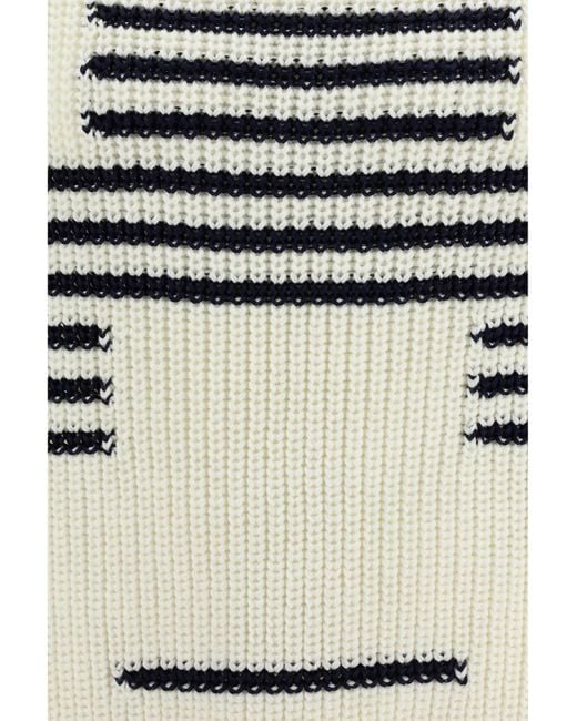 Loewe Natural Stripe Pattern Intarsia Crewneck Jumper for men