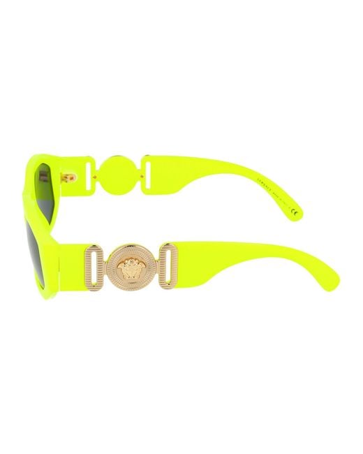 Versace Yellow Eyewear Rectangular Frame Sunglasses for men
