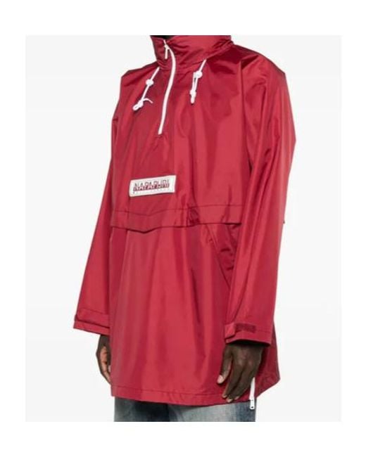 Napapijri Red Rainforest Axl Anorak for men