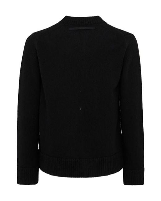Sacai Black Wool Knit Jacket for men