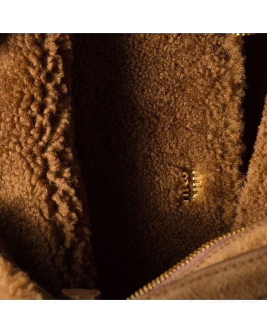 Miu Miu Brown Aventure Zipped Shoulder Bag