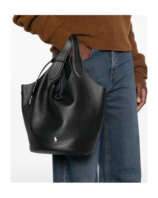 Ralph Lauren Black Double-Handle Handbag