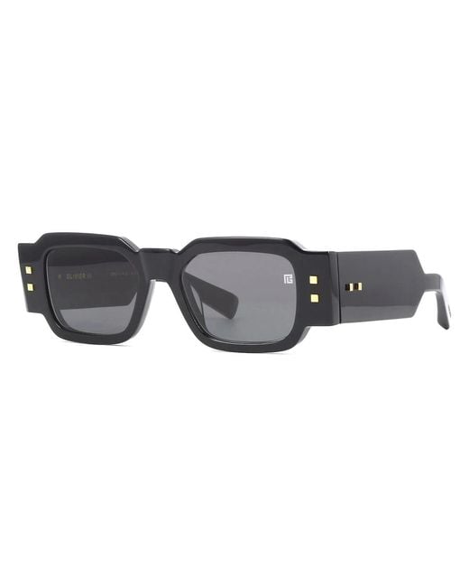 Balmain White Square-Frame Sunglasses for men