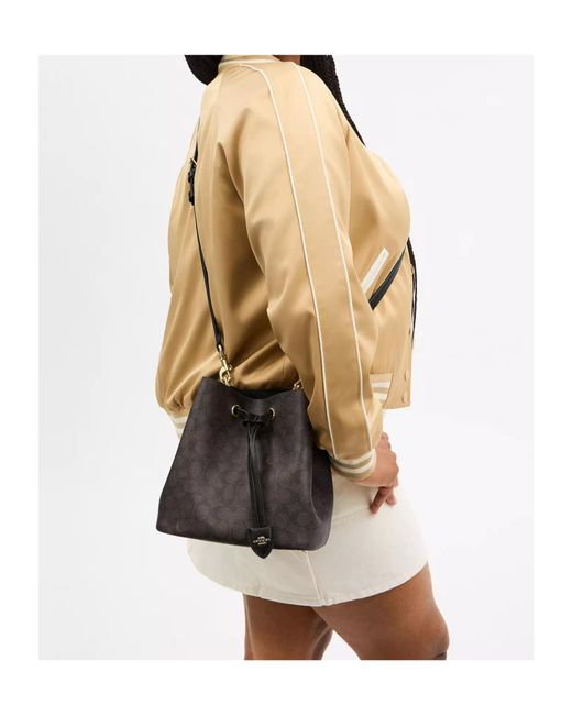 COACH Black Rowan Bucket Bag