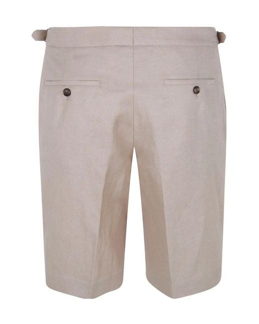 Incotex Gray Pleated Shorts for men