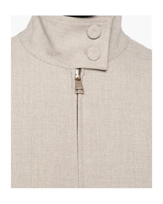 Fabiana Filippi Natural Zipper Casual Jacket