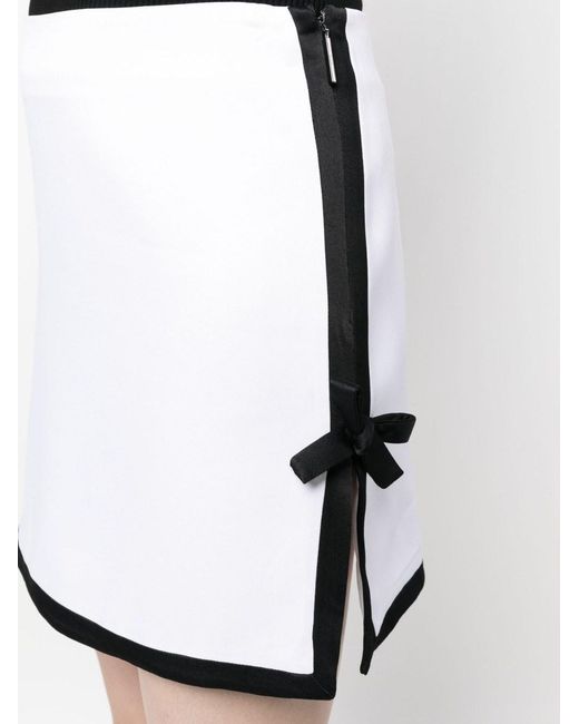 MSGM White Slit Skirt