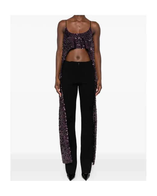Rabanne Purple Sequined Top