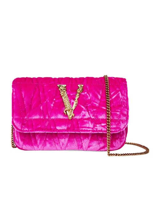 Versace Pink Logo Crossbody Bag