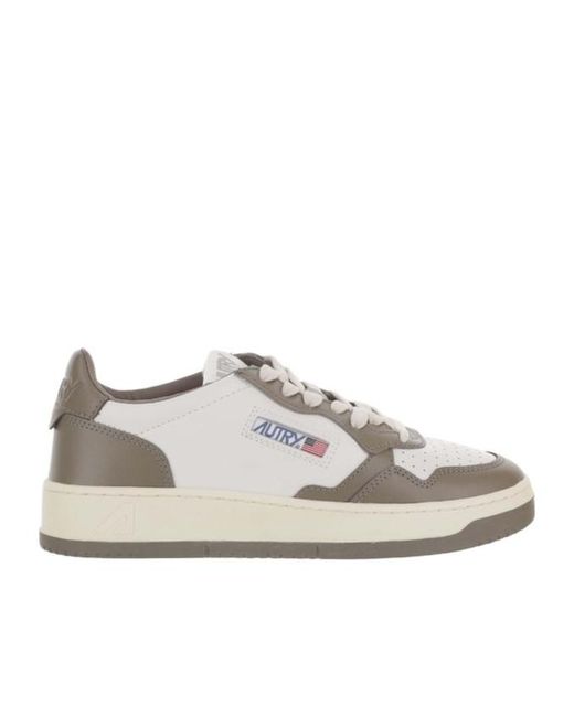 Autry White Medalist Bicolor Low-Top Sneakers for men