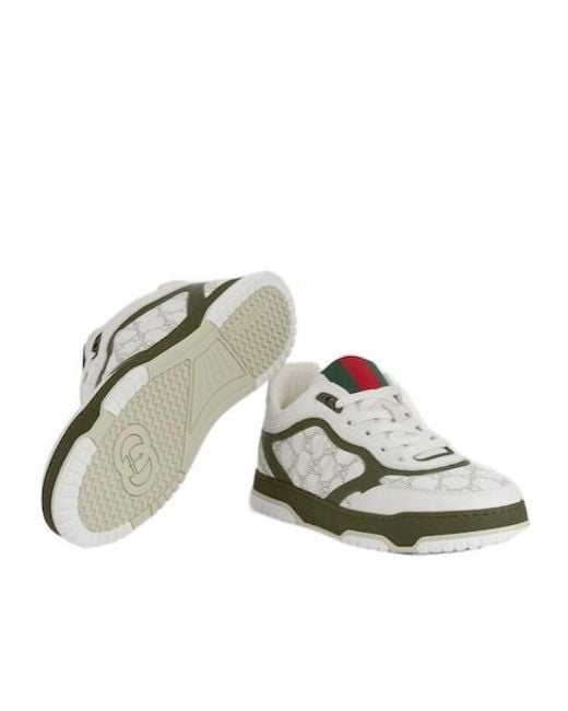 Gucci White Re-Web Sneakers for men