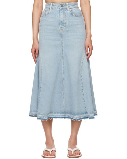 Ganni Blue Denim Skirt