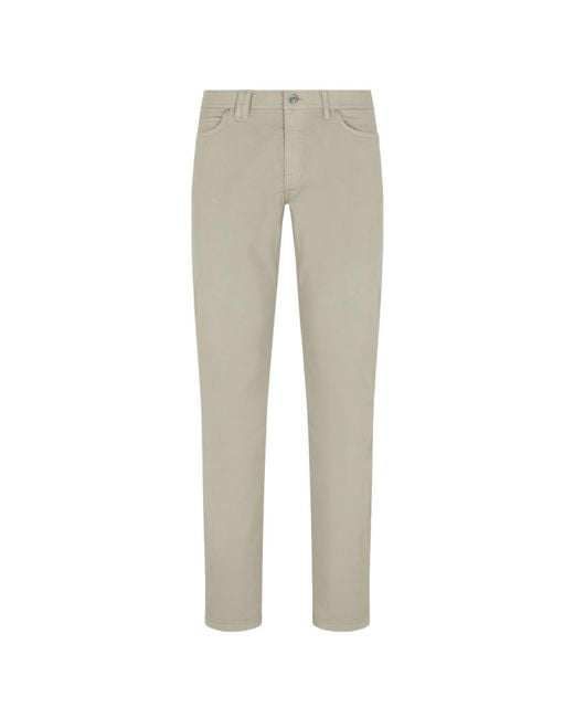Brioni Gray Belt-Loop Jeans for men