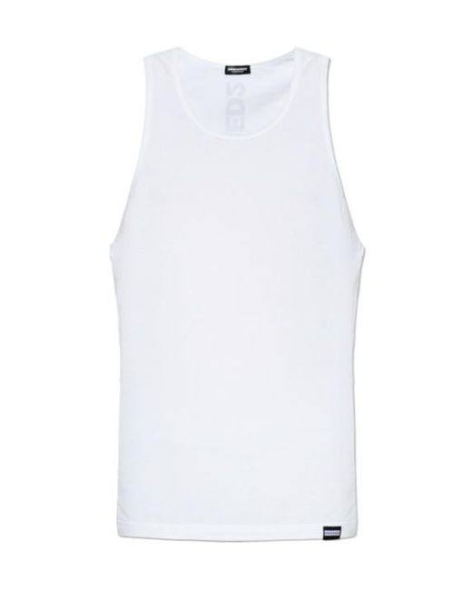 DSquared² White Sleeveless Vest for men
