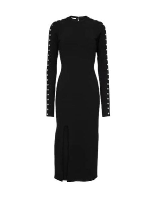 Stella McCartney Black Knitted Midi Dress