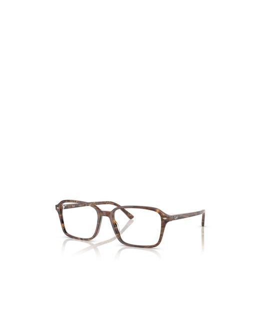 Ray-Ban White Geometric Flat Mirror for men
