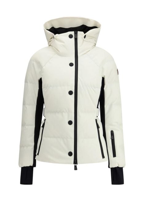 Moncler Natural Grenoble Guyane Zip-Up Down Jacket