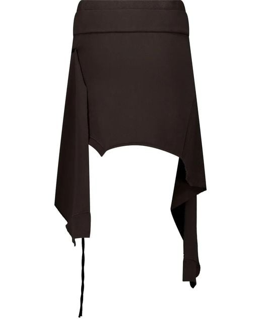 OTTOLINGER Black Upside Down Mini Skirt