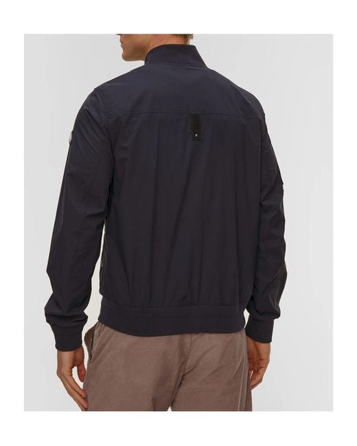 Moose Knuckles Blue Courville Zipped Bomber Jacket for men