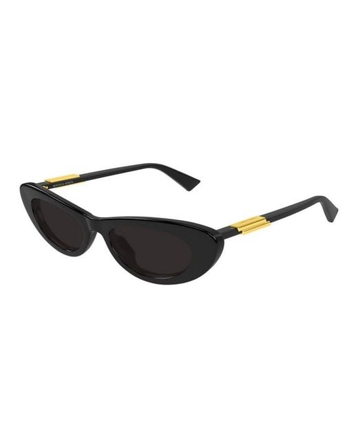 Bottega Veneta White Eyewear Cat-Eye Sunglasses