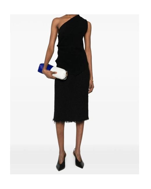 Rohe Black One-Shoulder Top