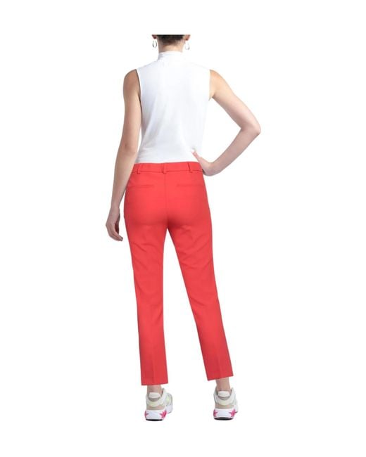 MAX&Co. Red Simple Solid-Color Trousers
