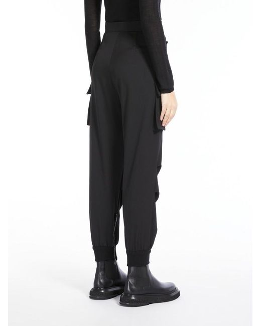 Max Mara Black Tskirt Cargo Trousers