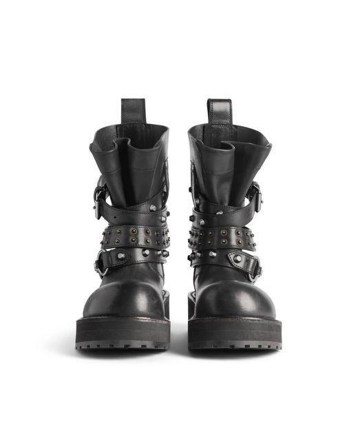 Balenciaga Black Buckle Detailed Boots for men
