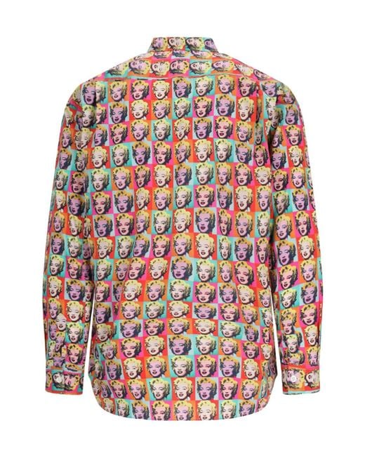 Comme des Garçons White Comme Des Garçons Shirt Motif Printed Poplin Shirt for men
