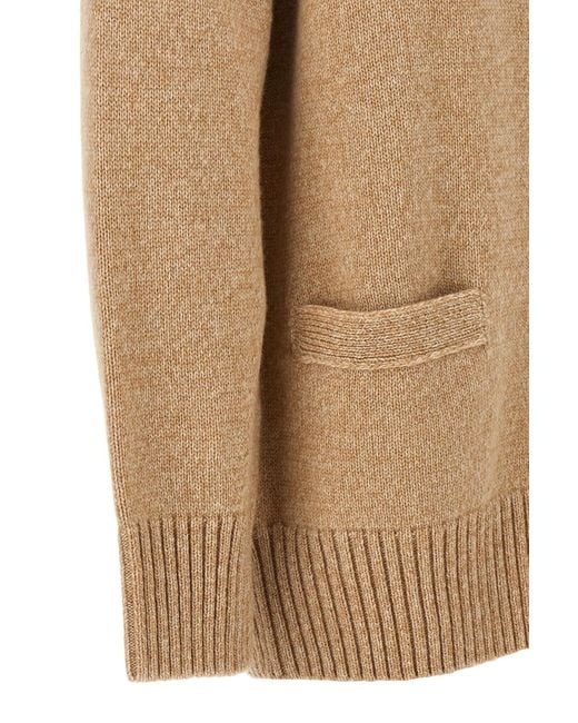 Rabanne Natural V-Neck Buttoned Cardigan