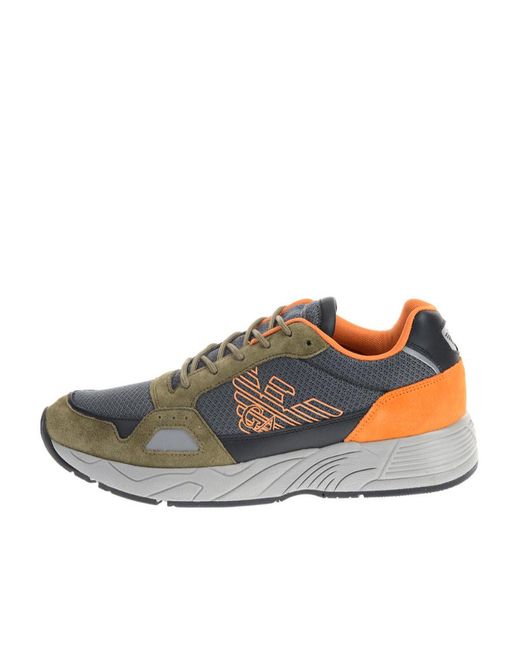 Emporio Armani Gray Logo Sports Shoes for men