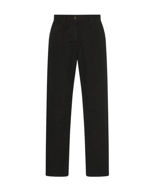 The Row Black Logo-Patch Jeans